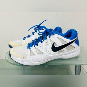 Nike Air Vapor Advantage‎ Running Shoes Sneakers Size 13 White Blue #599359-104